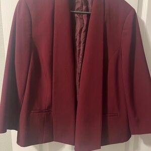 Kasper Women’s Blazer, maroon, size 22w
